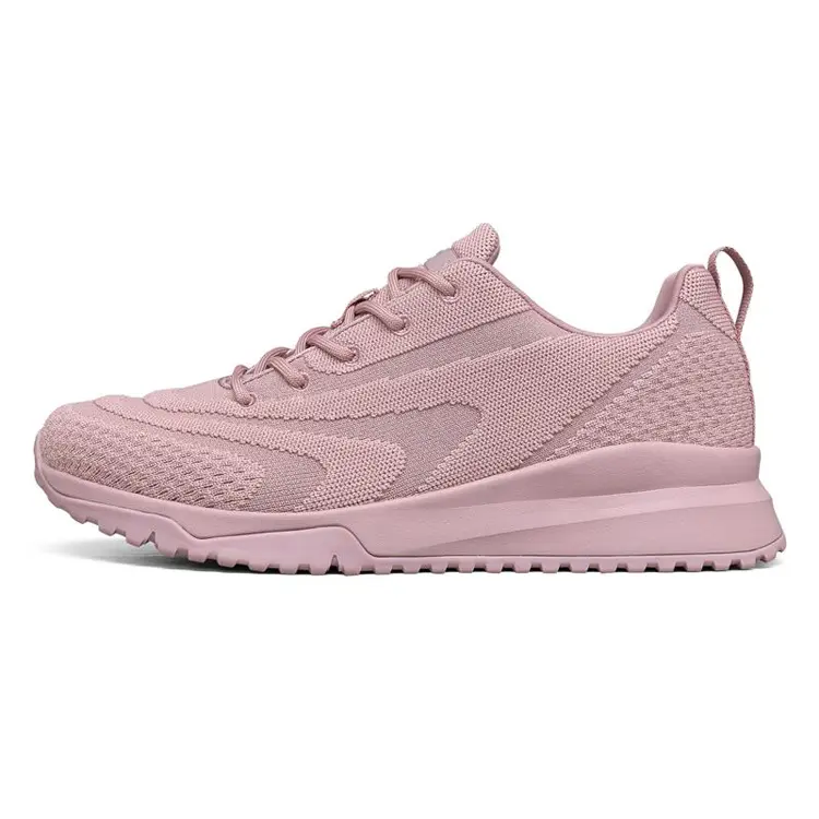 New Design Fashion Solid Color Pink Breathable Upper Best Quality Sneaker Women Shoes Sport Running