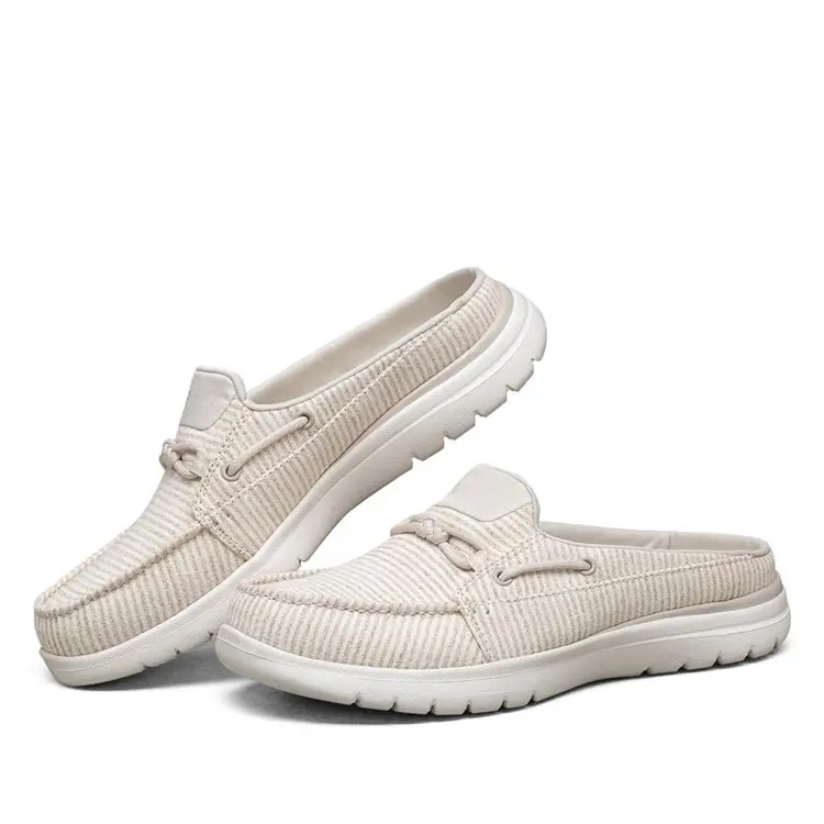 Latest Design Fashion Elegant Lady Style Half Pack Heel Female Footwear Flat Loafer Shoes Woman Featured Image